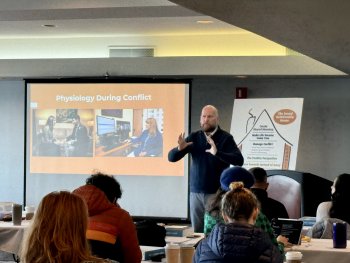 Dr. McNulty teaching a Gottman workshop. 